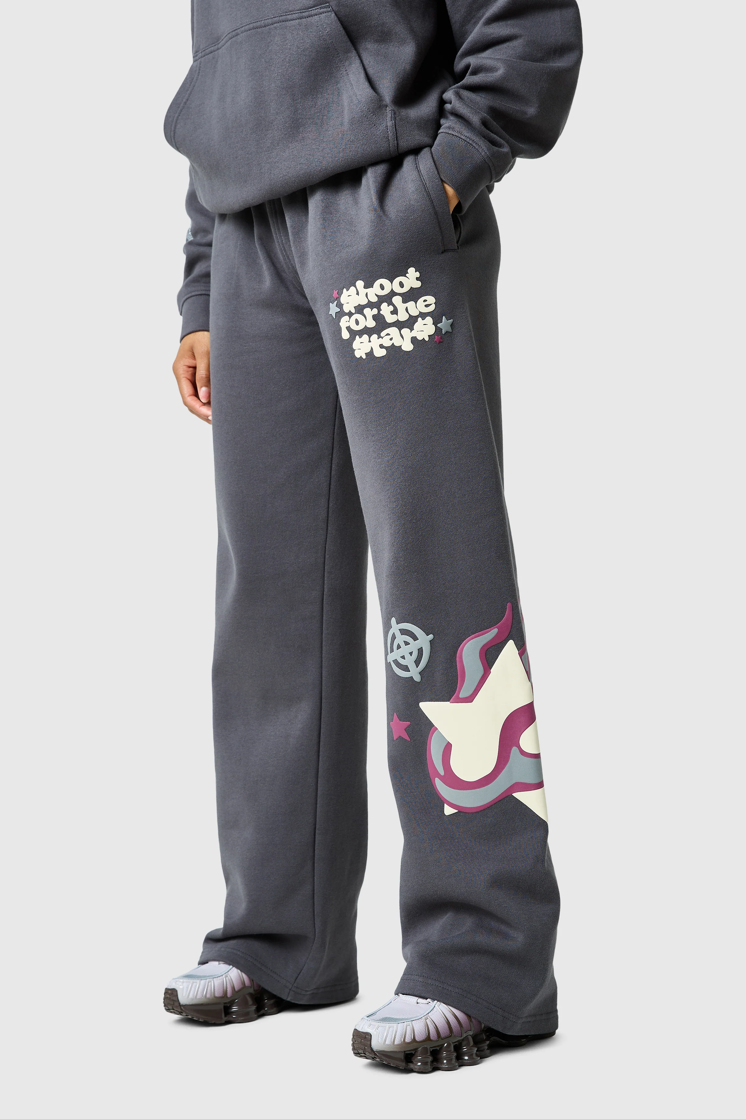 Womens Shoot For The Stars Tracksuit - Volcano Grey - Image 7