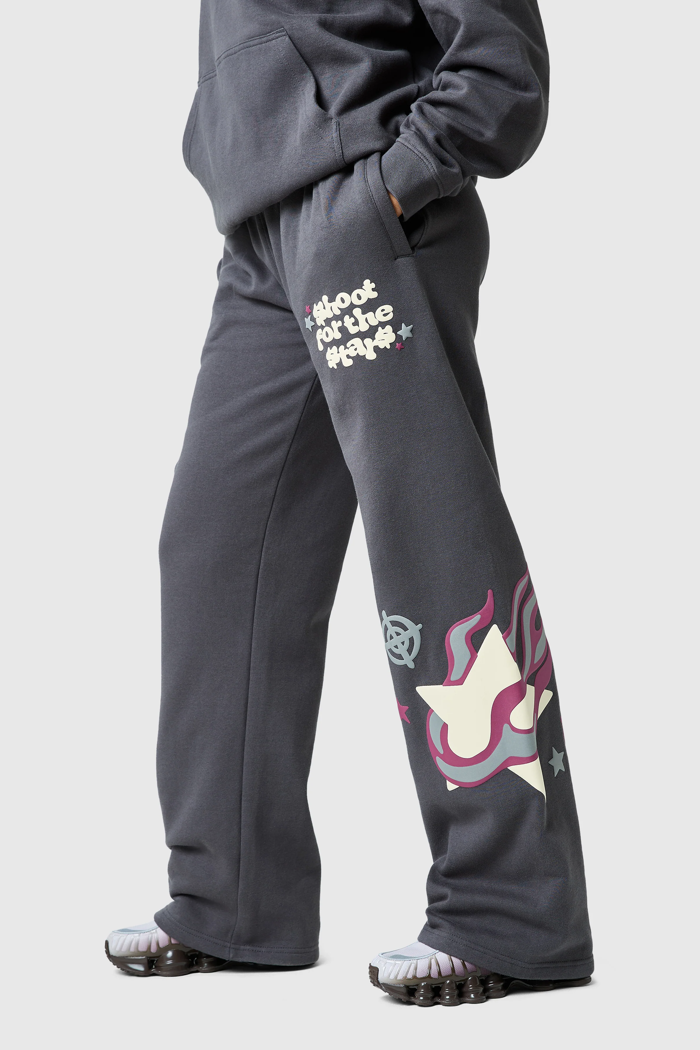 Womens Shoot For The Stars Tracksuit - Volcano Grey - Image 8