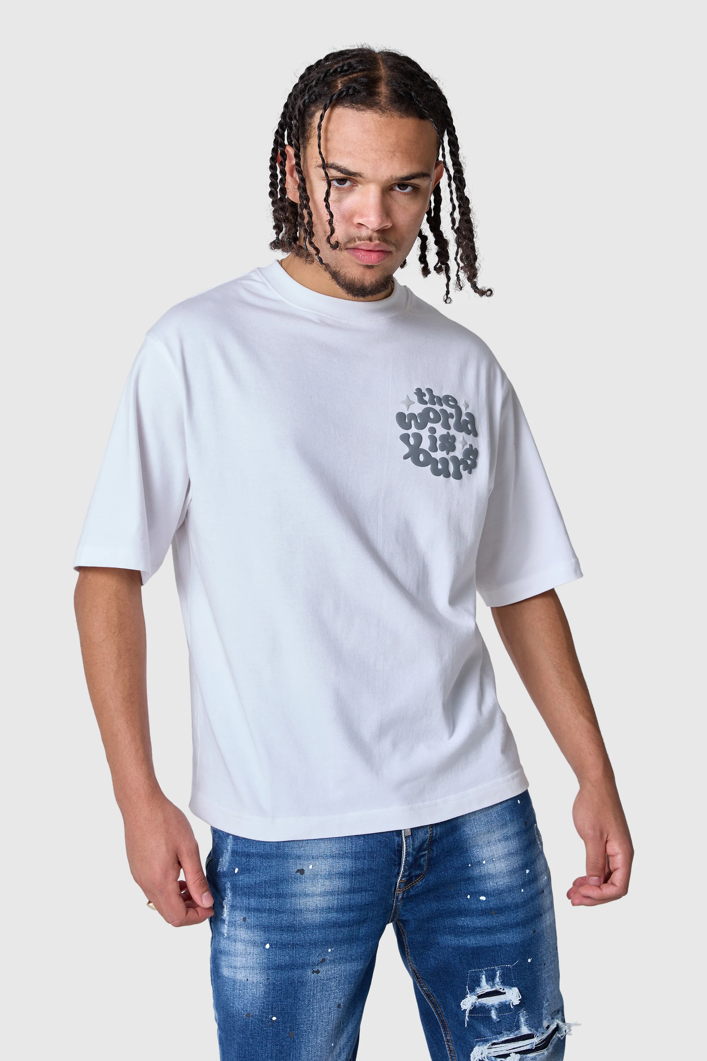 World Is Yours 2.0 Tee - White - Image 3