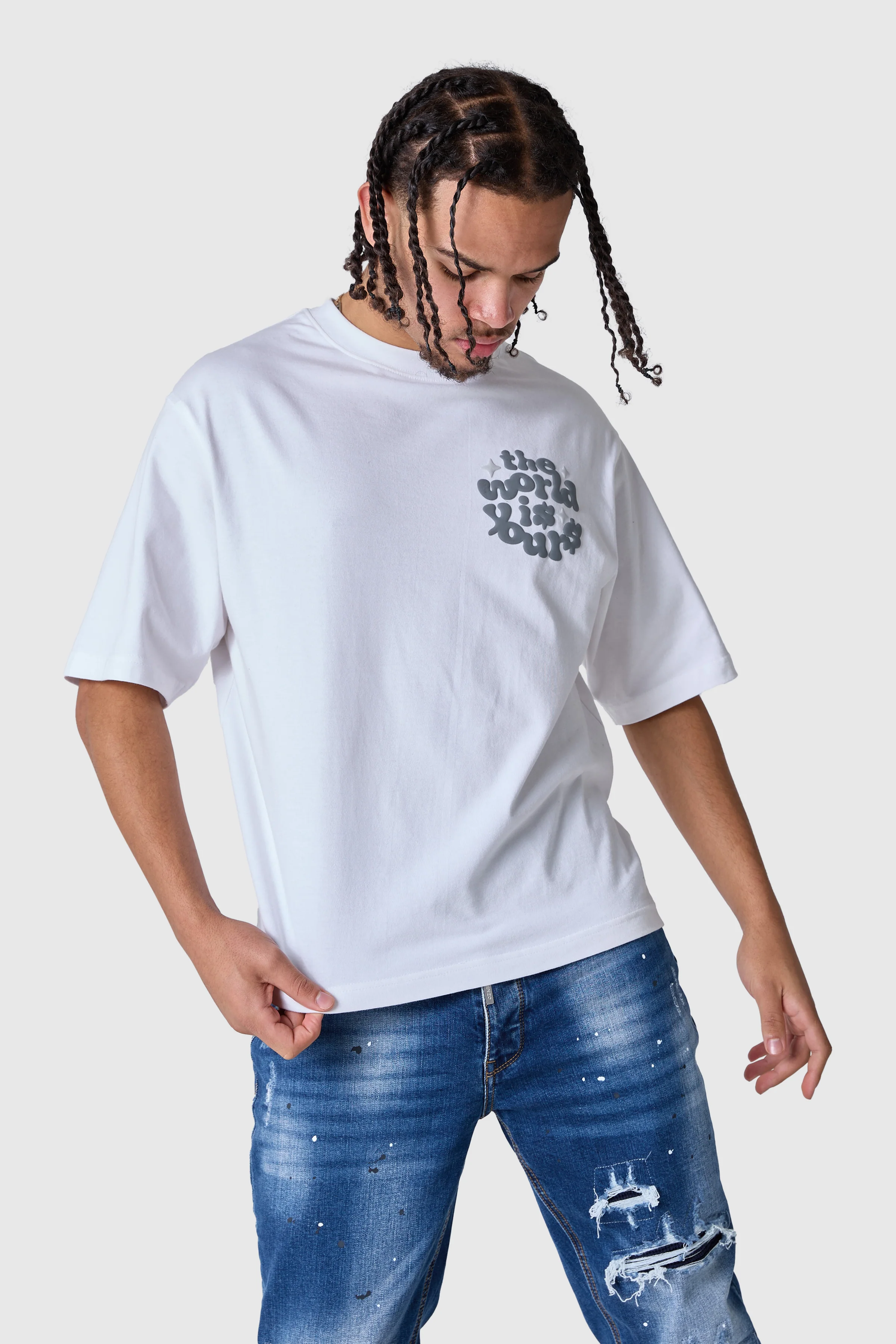 World Is Yours 2.0 Tee - White - Image 4