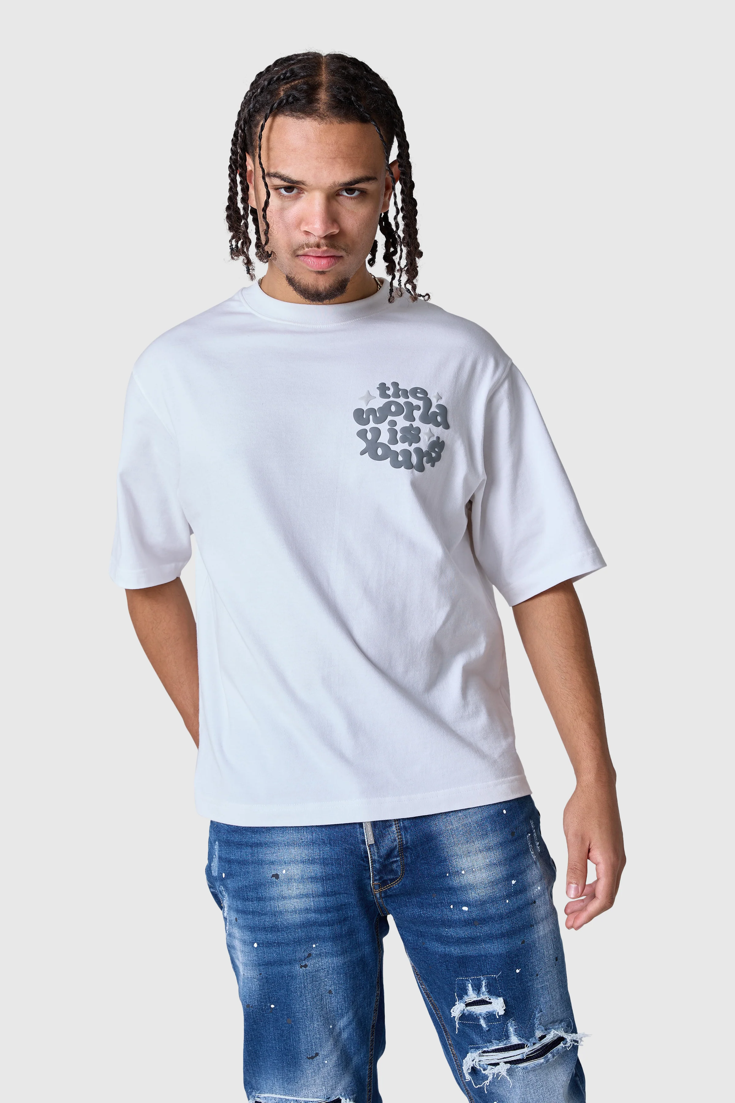 World Is Yours 2.0 Tee - White - Image 5