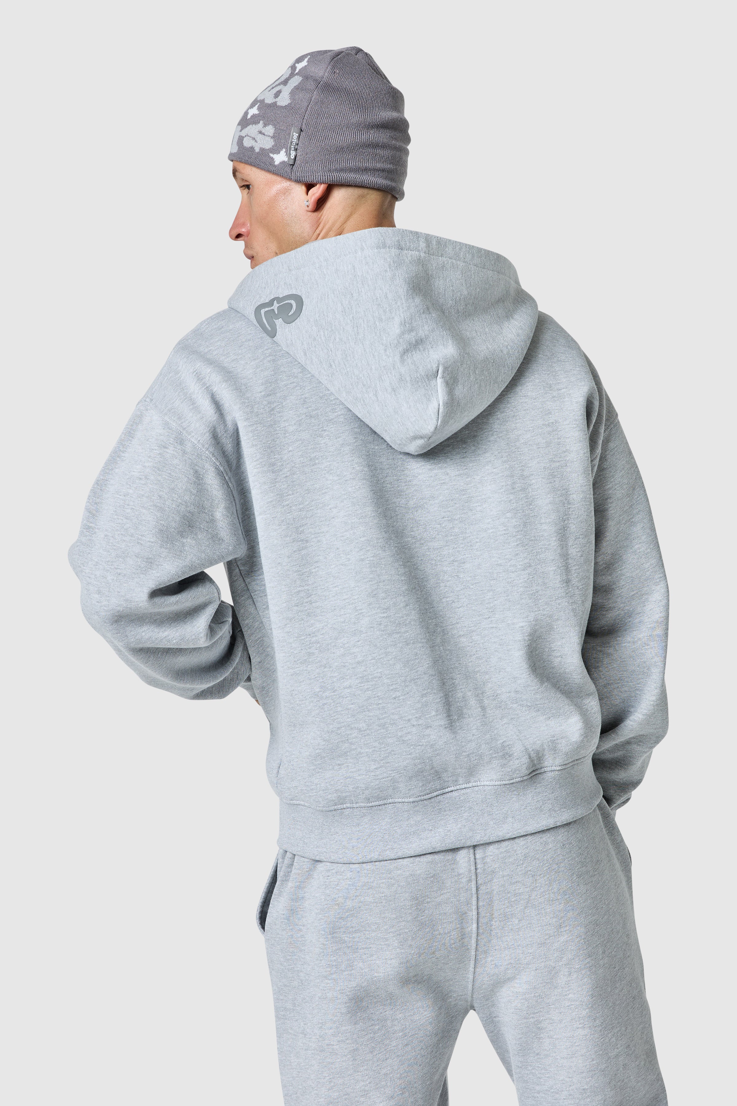 World Is Yours Fz Hood - Grey Marl - Image 6
