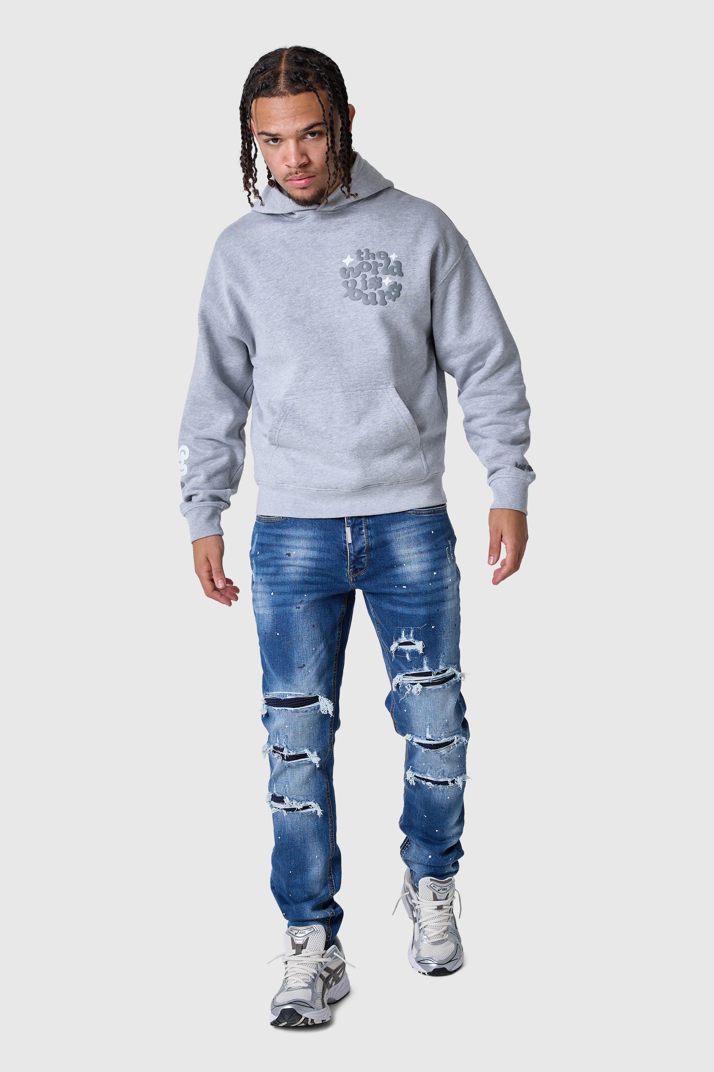 World Is Yours Hood 2.0 - Grey Marl - Image 6