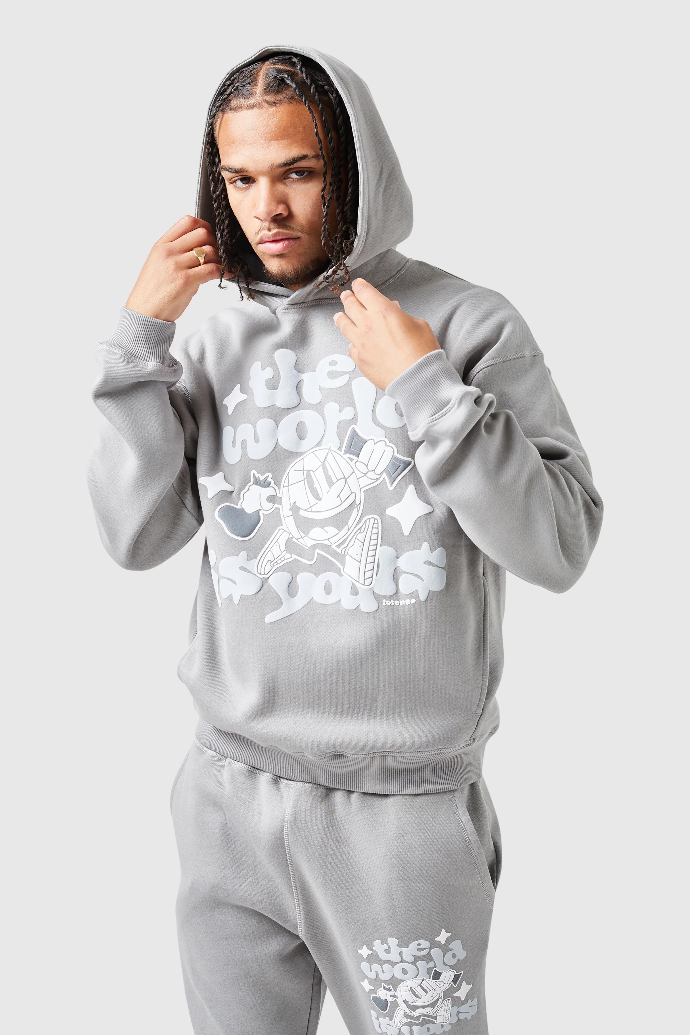 World Is Yours Hood - Steel Grey - Image 3