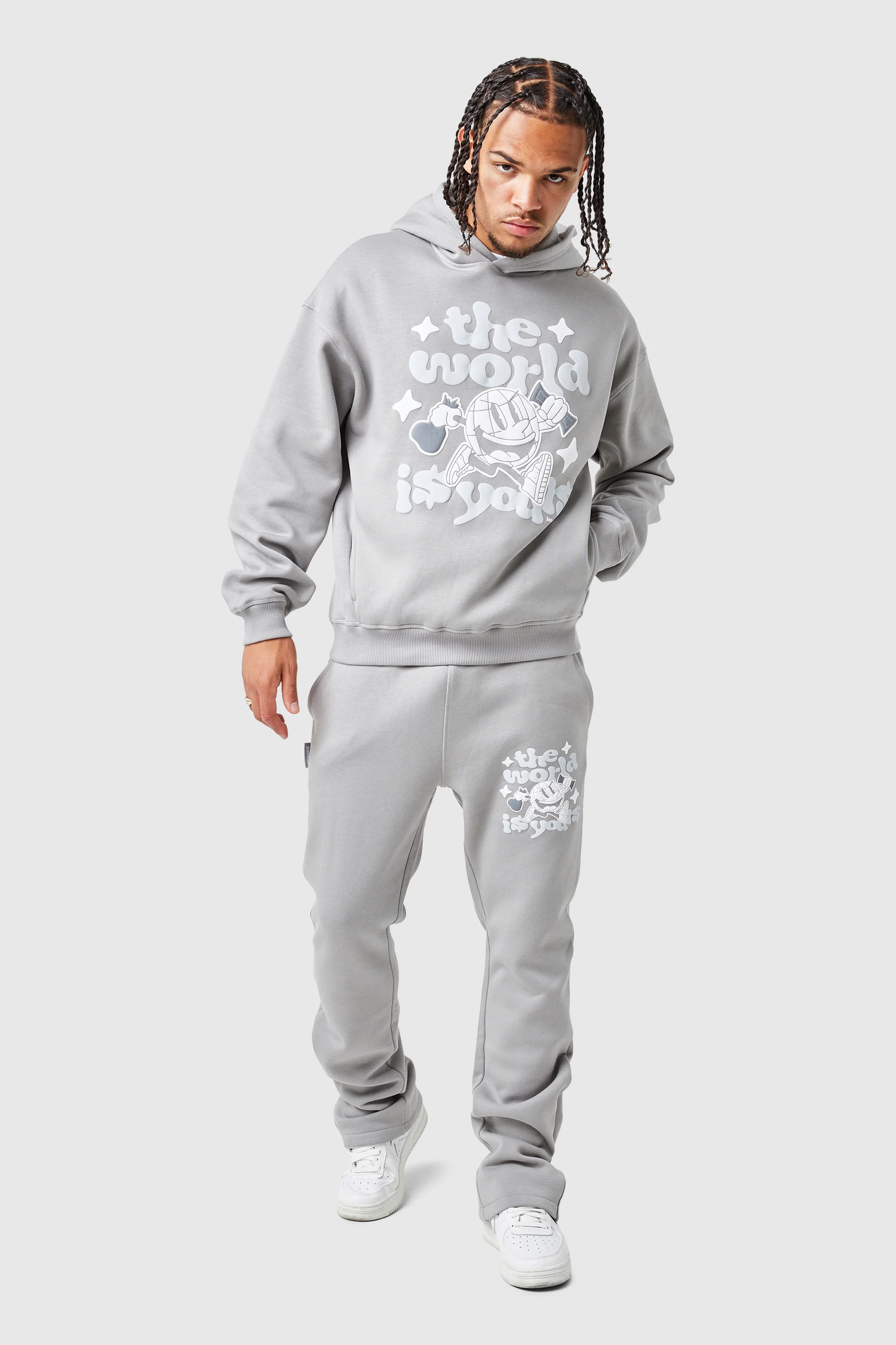 World Is Yours Jogger - Steel Grey - Image 3
