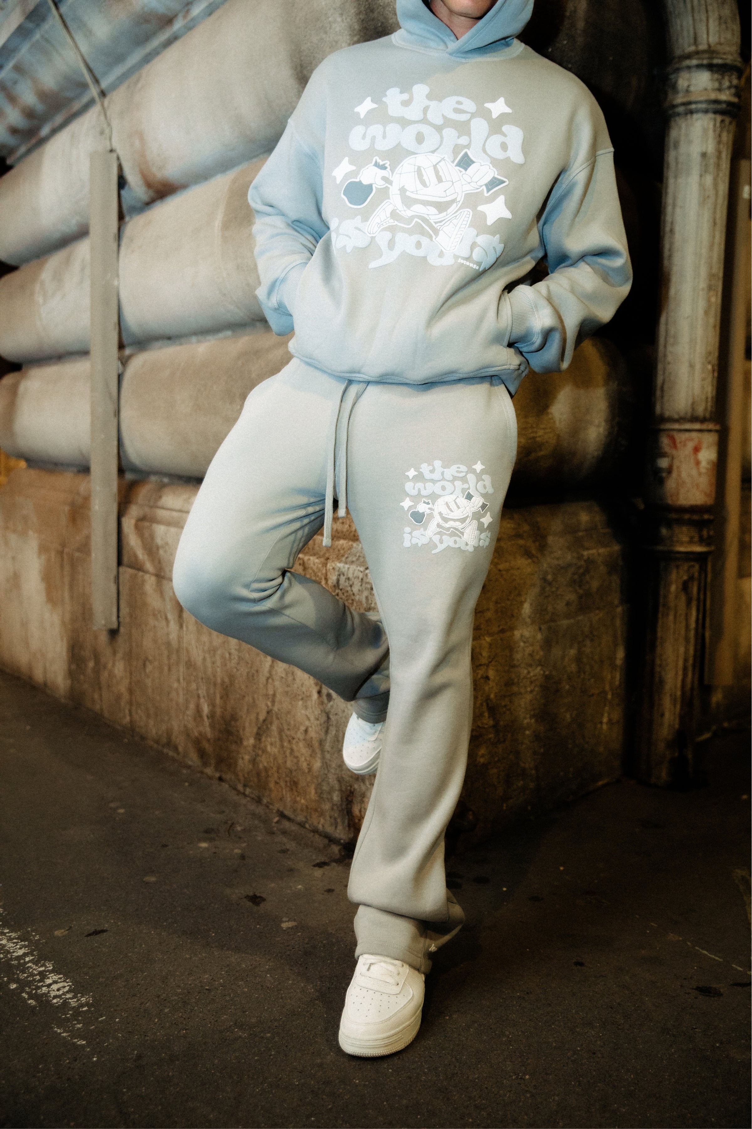 World Is Yours Jogger - Steel Grey - Image 4