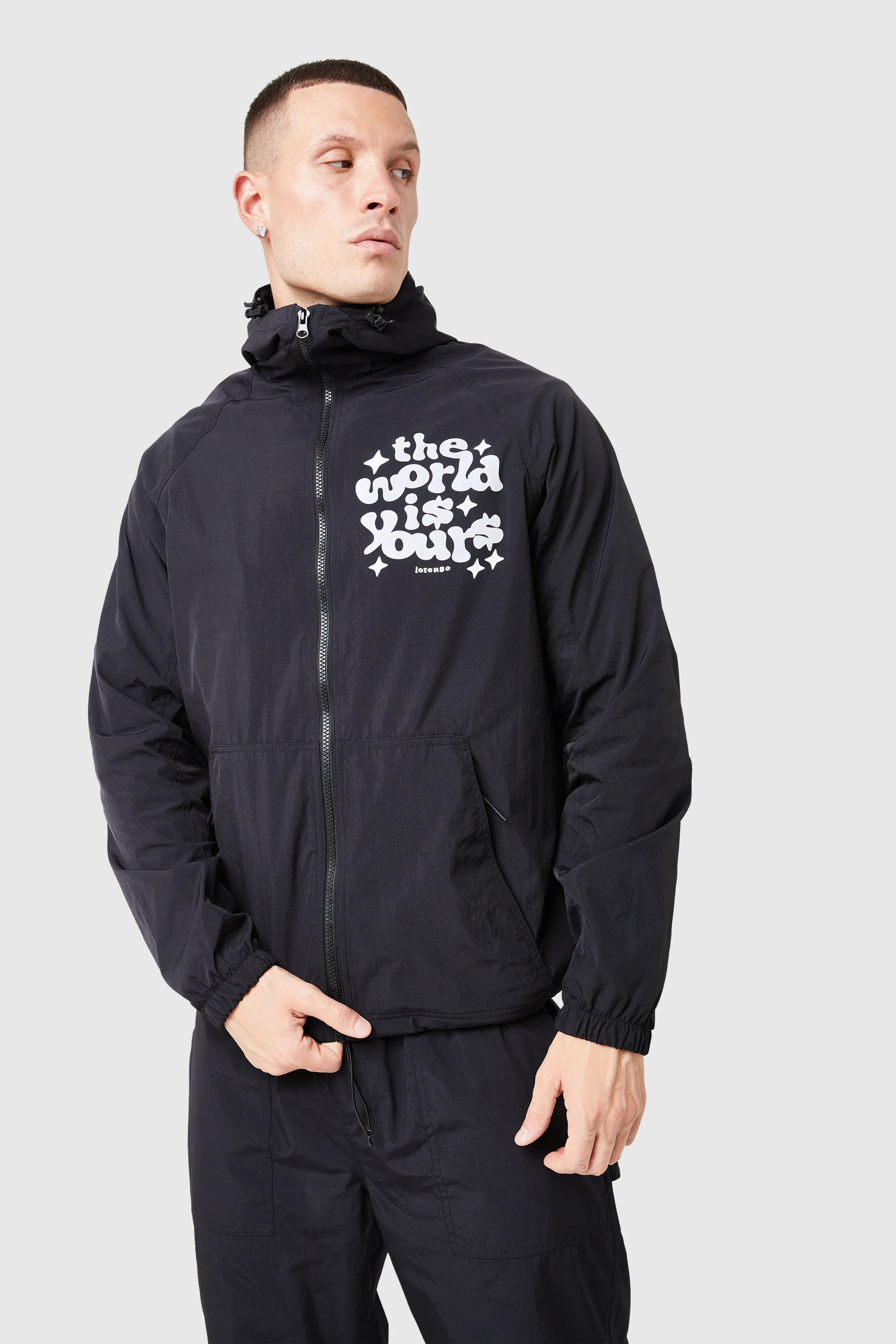 World Is Yours Light Jacket - Black - Image 10