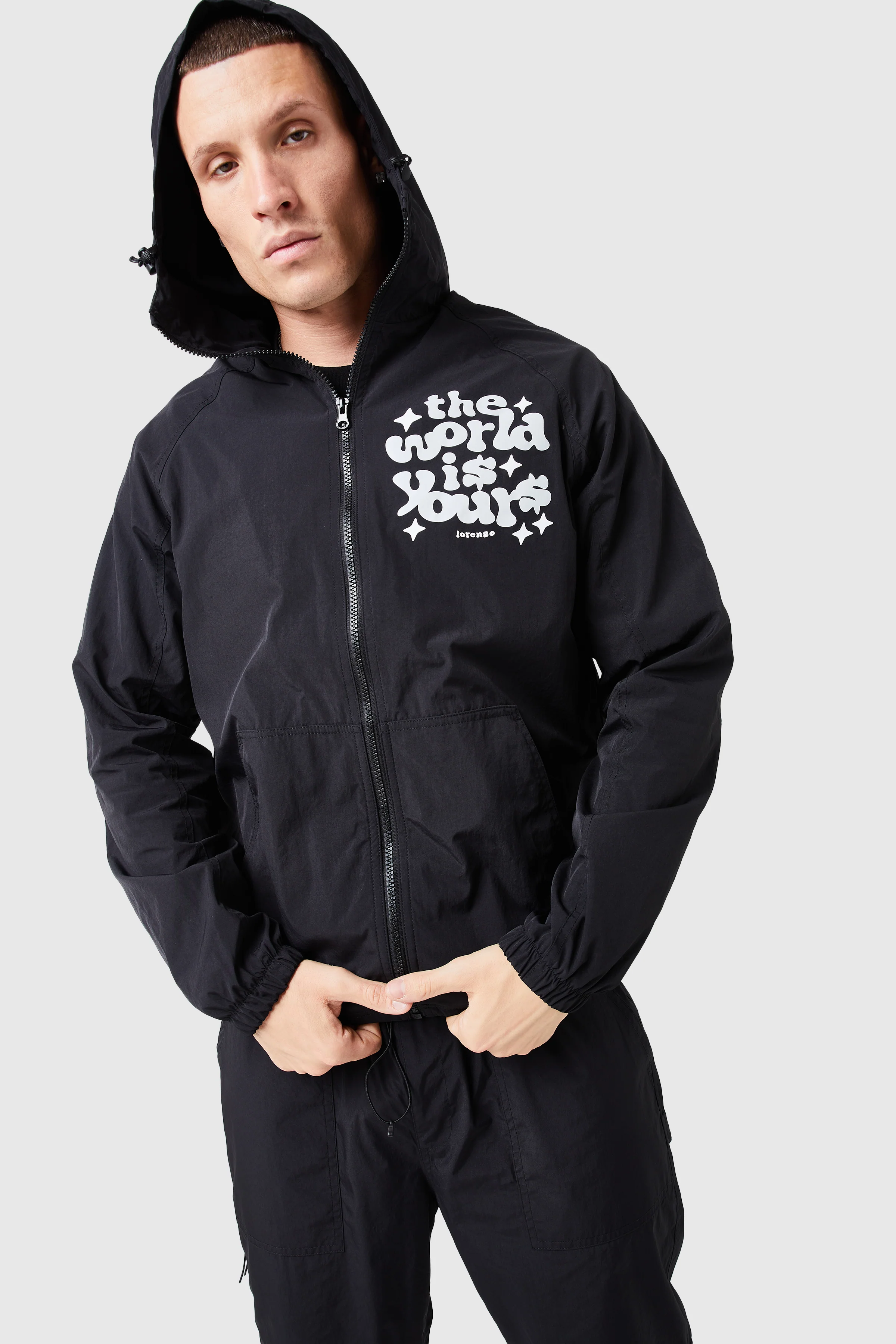 World Is Yours Light Jacket - Black - Image 8